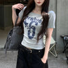 Women’s summer letter print t-shirt by FitiqueFit