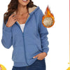 Sherpa-Lined Fleece Zip-Up Hoodie Jacket Women by FitiqueFit