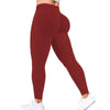 Women's Yoga Pants High Waist  Solid Color Tight Fitting Sports Leggings Yoga Exercise Pants
