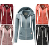 Spring and Autumn New Women's Personalized Casual Cardigan Zipper Hoodie Korean Edition Fashion Outdoor Jogging Sportswear
