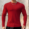 Gym Fitness T-shirt Men Casual Long Sleeve Skinny Shirt Bodybuilding Running Sports Quick Dry
