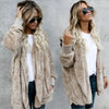 Double Fleece Plush Hooded Cardigan Jacket Women by FitiqueFit