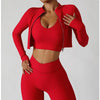 3-Piece Seamless Yoga Set – Jacket, Bra & Leggings by FitiqueFit