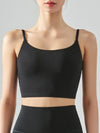 Women's sports bra with chest cushion, vest and suspender