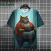 Cat Print shirts - Y2K Graphic T-Shirt by FitiqueFit