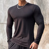 Gym Fitness T-shirt Men Casual Long Sleeve Skinny Shirt Bodybuilding Running Sports Quick Dry