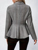 Women’s Plus-Size Solid Color Peplum Jacket – Casual Outerwear by FitiqueFit