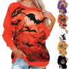 🎃 Vintage Pumpkin Print Long Sleeve T-Shirt – Harajuku Halloween Graphic Tee by FitiqueFit