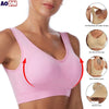 S-7XL Plus Size Thin Non-underwire Bra Women's Underwear Sports Yoga Wireless Seamless adjustable Brassiere