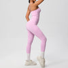 Women 2pcs Patchwork Sport Yoga Suit Training Tummy Tuck and Hip Lift