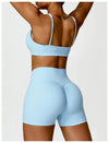 2 PCS Yoga Set Gym Clothes Sportswear Workout Tracksuits Sports Bra Gym Leggings Wear Athletic