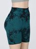 Women's Tie Dye Ruched High Waist Sports Shorts