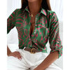 Women’s Printed Long-Sleeve Lapel Shirt | Casual Elegant Blouse by FitiqueFit
