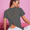 Women Seamless Yoga T-Shirt Short Sleeve