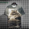 Cat Print shirts - Y2K Graphic T-Shirt by FitiqueFit