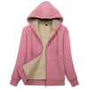 Sherpa-Lined Fleece Zip-Up Hoodie Jacket Women by FitiqueFit
