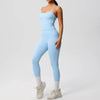 Women 2pcs Patchwork Sport Yoga Suit Training Tummy Tuck and Hip Lift