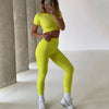 Seamless Luxe Yoga Set: High Waist leggings & Shorts