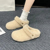 🩴 Winter Cotton Drag Outside Flat Fluffy Slippers by FitiqueFit