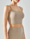 Women's sports bra with chest cushion, vest and suspender