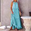 Elegant Apricot Ruffle Maxi Dress by FitiqueFit