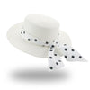 Elegant Adult Bucket Hat Beach Summer Straw Hats for Women Beach Sun Straw Hat Wide Luxury Comfortable Hat Flat Top Ribbon Bowknot Elegant Luxury Women Summer Hat 56-58cm by Stevvex