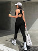Sports Women's Jumpsuit Sleeveless Solid Slim Backless Zipper Open Back High Elastic Long Pants Jumpsuits Casual Jumpsuits