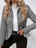 Women’s Plus-Size Solid Color Peplum Jacket – Casual Outerwear by FitiqueFit