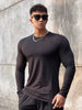 Gym Fitness T-shirt Men Casual Long Sleeve Skinny Shirt Bodybuilding Running Sports Quick Dry