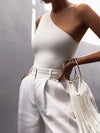Women Sports Tank Tops Sexy Crop Tops One Shoulder