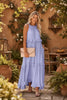 Elegant Apricot Ruffle Maxi Dress by FitiqueFit