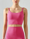 Women's sports bra with chest cushion, vest and suspender