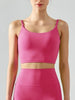Women's sports bra with chest cushion, vest and suspender
