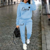 Women’s “Queen” Graphic 2-Piece Hoodie & Pants Tracksuit Set by FitiqueFit