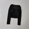 Yoga Clothes Women Sports Tops Fixed Chest Pads Mesh Splicing Slimming Long Sleeves Fashionable Running Training