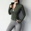 Womens Fleecing Full Zipper Sport Jacket With Thumb Hole