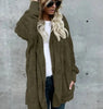 Double Fleece Plush Hooded Cardigan Jacket Women by FitiqueFit