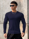 Gym Fitness T-shirt Men Casual Long Sleeve Skinny Shirt Bodybuilding Running Sports Quick Dry