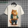 Cat Print shirts - Y2K Graphic T-Shirt by FitiqueFit