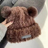 Letter Bear Ears Knitted Woolen Hat – Cute Cat-Ears Beanie for Women by FitiqueFit
