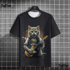 Samurai Cat Graphic T-Shirt – Japanese Style 3D Print Men's Tee by FitiqueFit