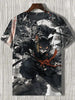 Samurai Cat Graphic T-Shirt – Japanese Style 3D Print Men's Tee by FitiqueFit