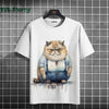 Cat Print shirts - Y2K Graphic T-Shirt by FitiqueFit