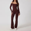 Yoga Jumpsuit Women's Sports Overalls Flared Trousers