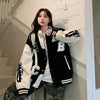 Y2K Oversized Lamb-Wool Bomber Jacket Women by FitiqueFit