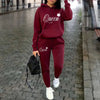 Women’s “Queen” Graphic 2-Piece Hoodie & Pants Tracksuit Set by FitiqueFit