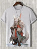Samurai Cat Graphic T-Shirt – Japanese Style 3D Print Men's Tee by FitiqueFit