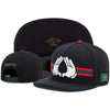 Skull Hand Snapback Hat – Flat Bill Adjustable Baseball Cap by FitiqueFit