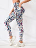 Printed High-Waist Pocket Fitness Pants Women by FitiqueFit