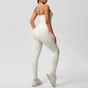 Women 2pcs Patchwork Sport Yoga Suit Training Tummy Tuck and Hip Lift